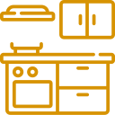 Gold kitchen-set icon