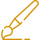 Gold paint-brush icon